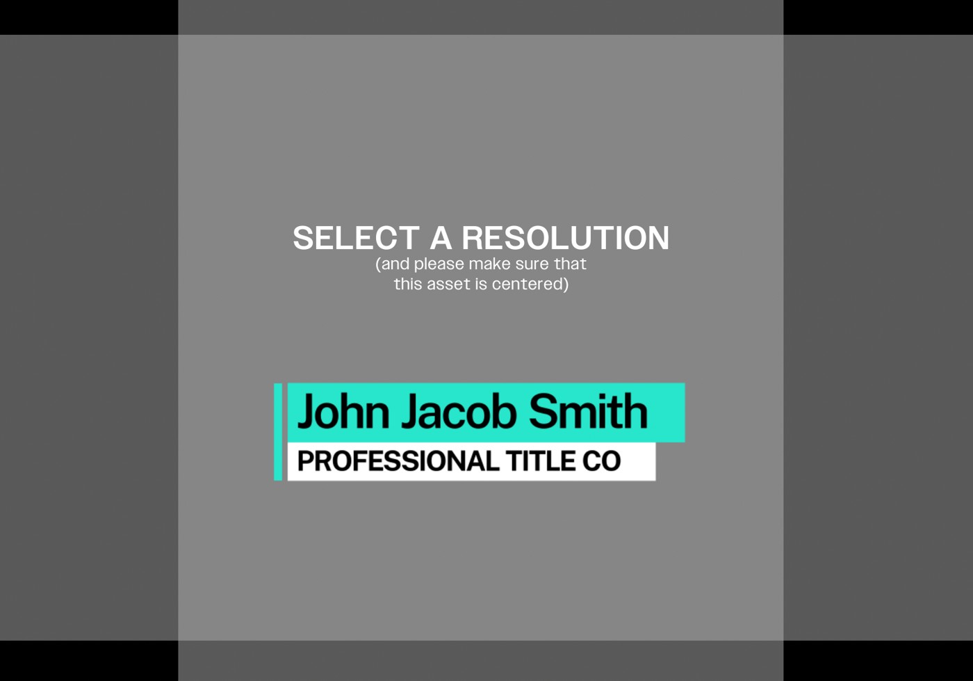 Resolution Adaptation Graphics