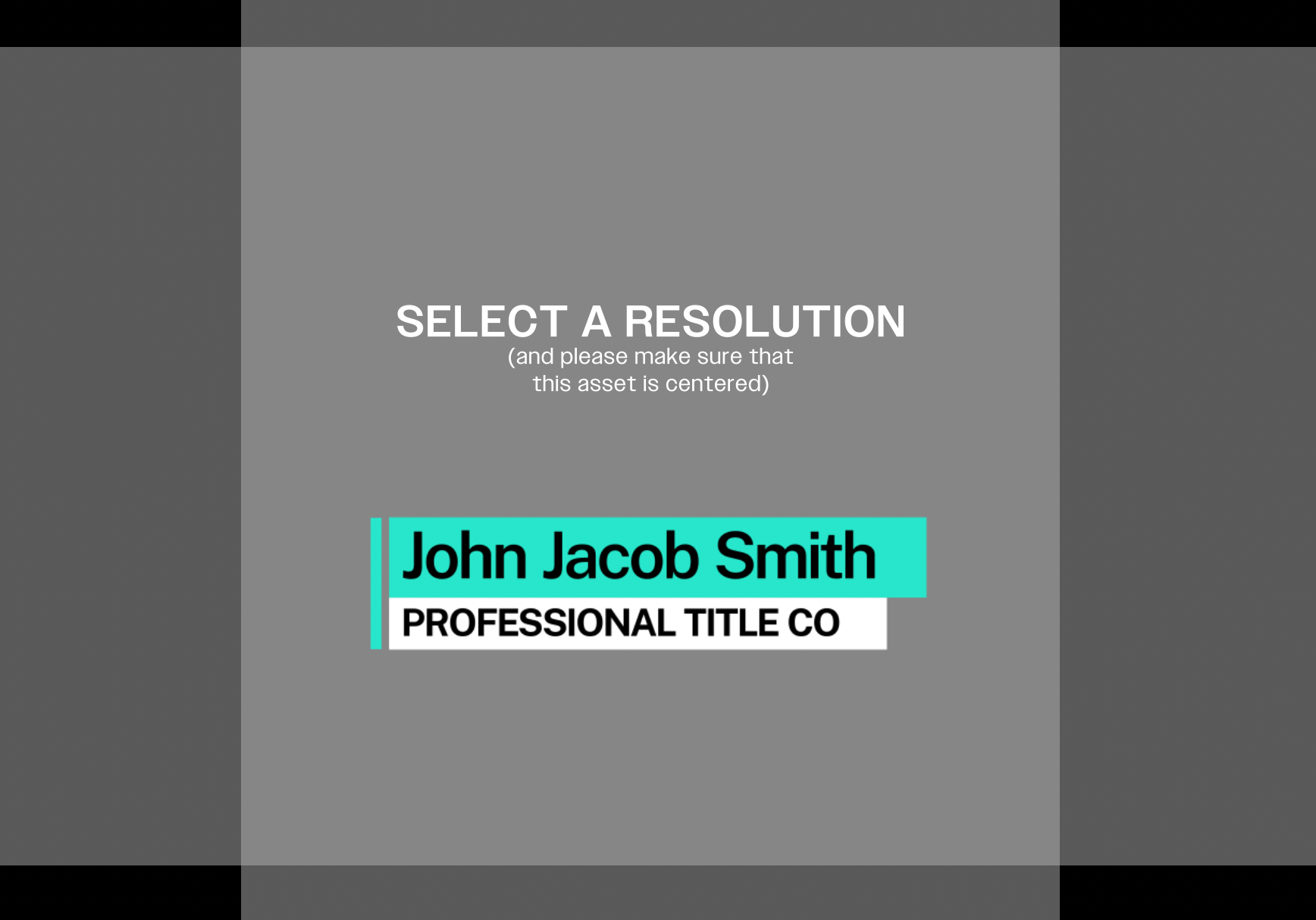 Resolution Adaptation Graphics