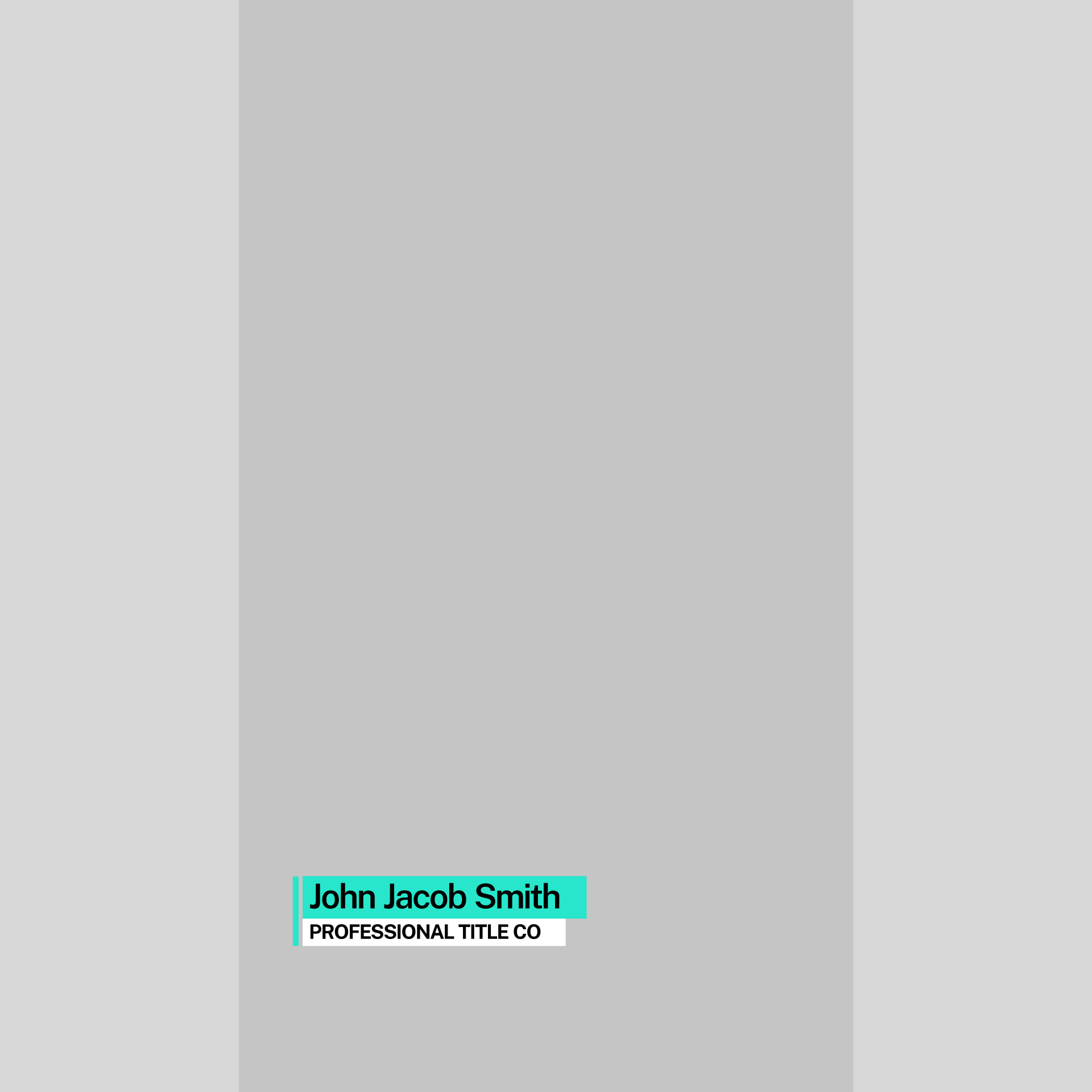 Final lower third, example 2