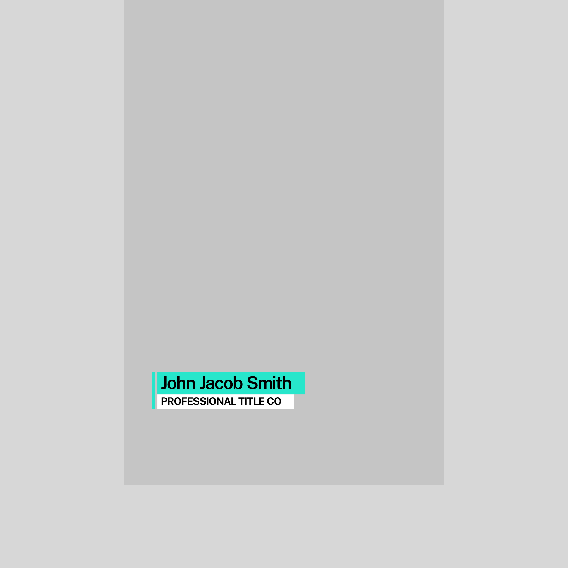 Final lower third, example 3