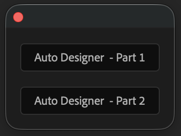 AutoDesigner interface